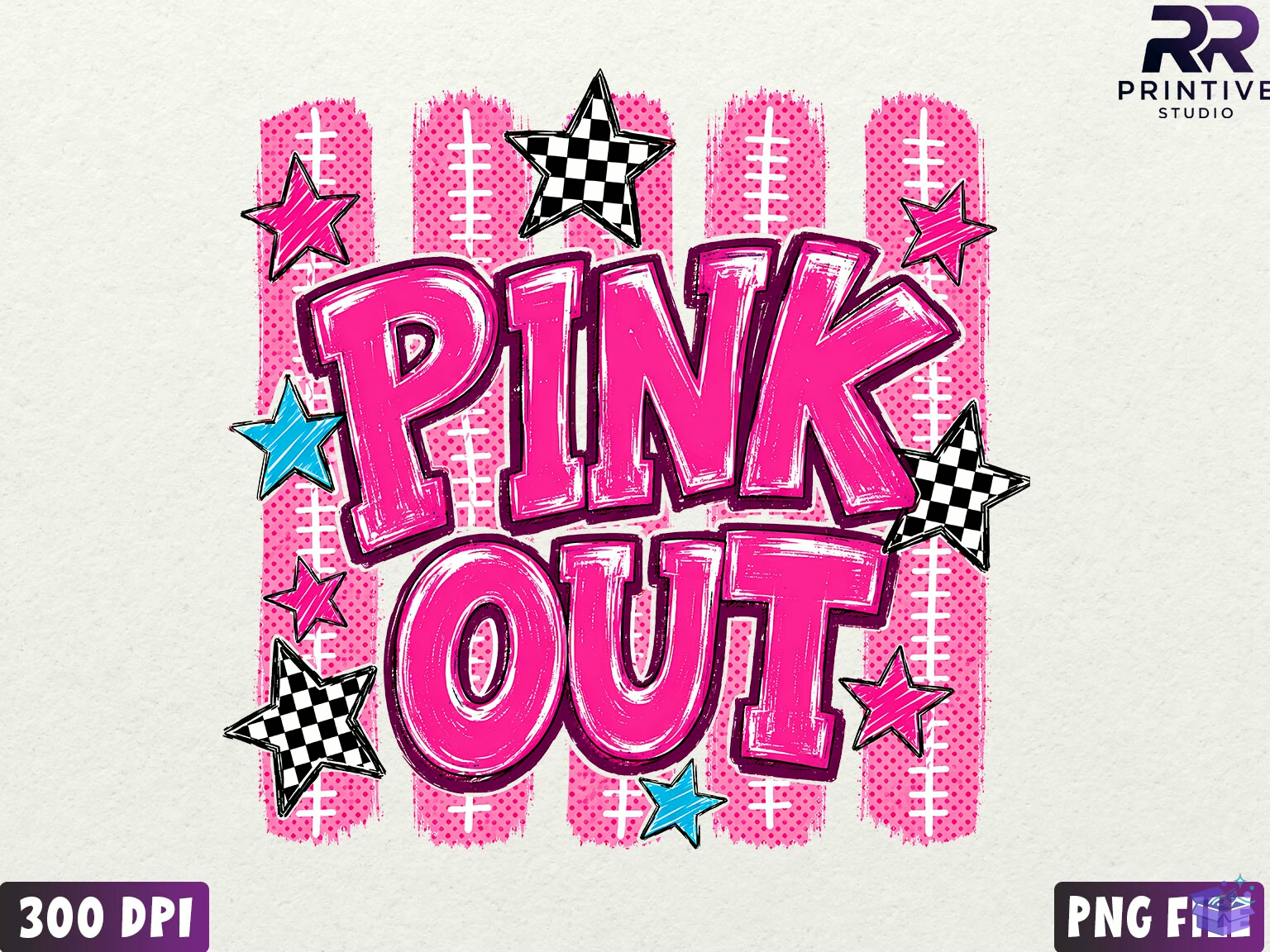 Pink Out Football Game Day PNG - DTF & Süblimasyon Baskı Tasarımı (SVG, DXF, EPS, PNG) - detaylı önizleme 2