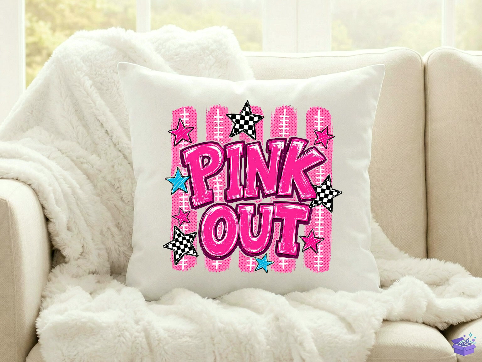 Pink Out Football Game Day PNG - DTF & Süblimasyon Baskı Tasarımı (SVG, DXF, EPS, PNG) - detaylı önizleme 3