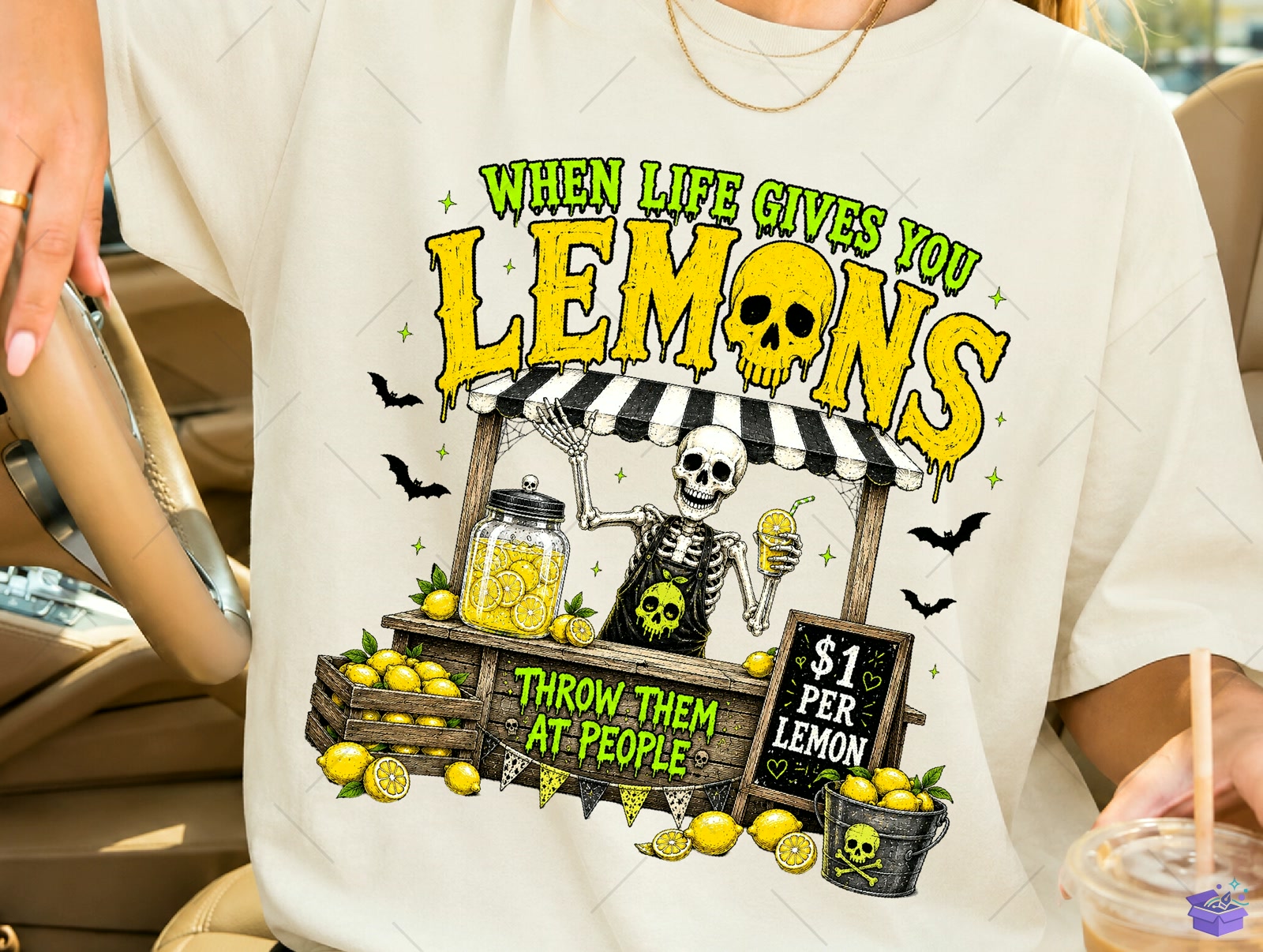Funny Cadılar Bayramı Skeleton Lemon Stand PNG - DTF & Süblimasyon Baskı Tasarımı (SVG, DXF, EPS, PNG) - detaylı önizleme 4