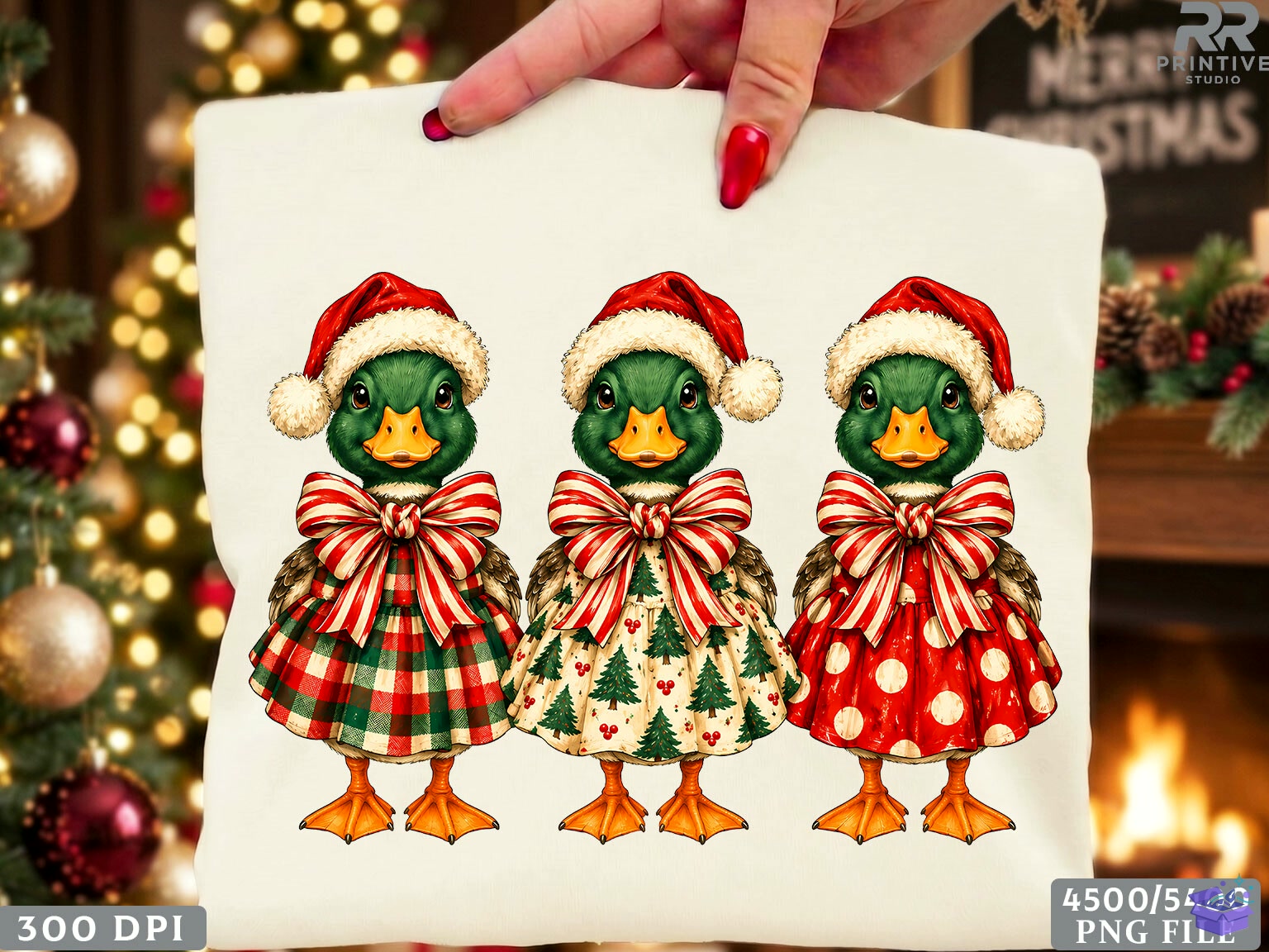 Yılbaşı Santa Mallard Ducks PNG - DTF & Süblimasyon Baskı Tasarımı (SVG, DXF, EPS, PNG) - DTF Baskı Tasarımları İndir (DXF, SVG, EPS)