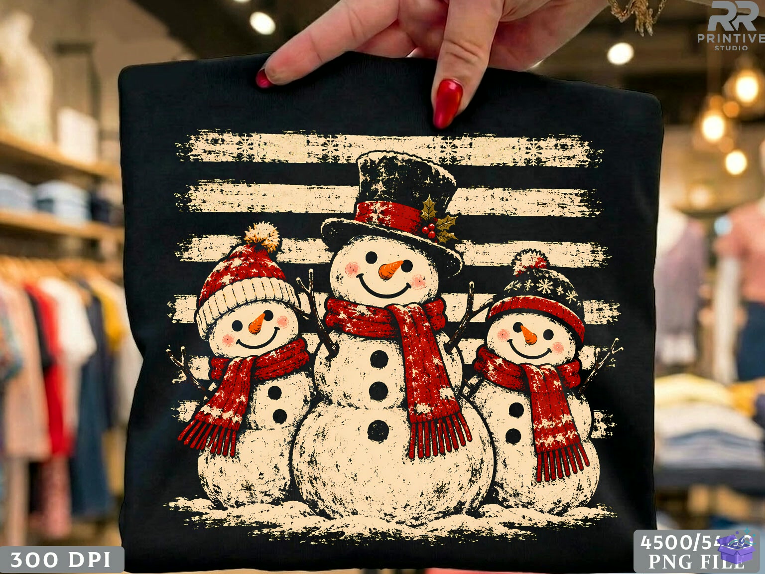 Vintage Snowman Yılbaşı PNG - DTF & Süblimasyon Baskı Tasarımı (SVG, DXF, EPS, PNG) - DTF Baskı Tasarımları İndir (DXF, SVG, EPS)