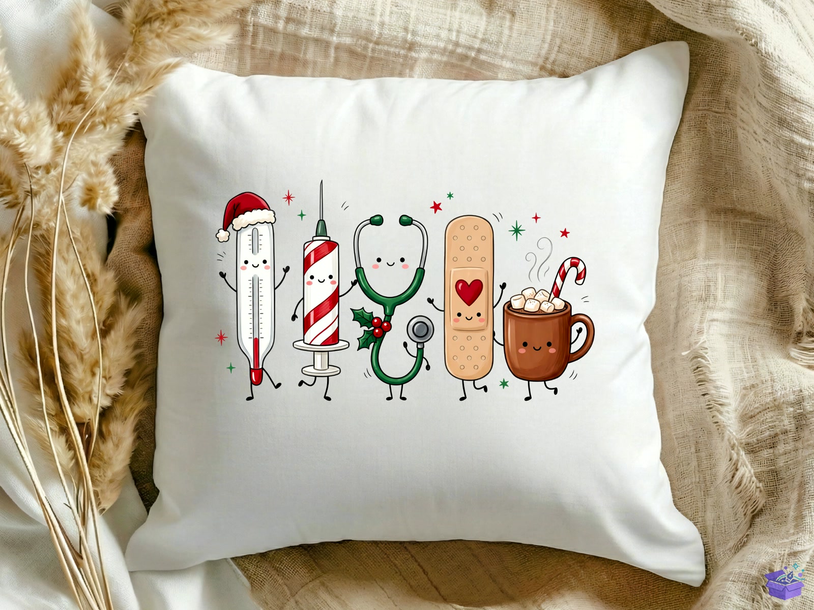 Cute Yılbaşı Nurse Doodle PNG - DTF & Süblimasyon Baskı Tasarımı (SVG, DXF, EPS, PNG) - detaylı önizleme 3