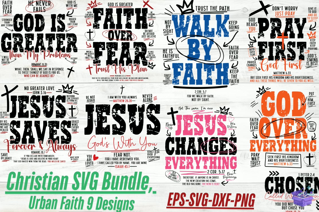 Christian PNG Urban Faith Design - DTF & Süblimasyon Baskı Tasarımı (SVG, DXF, EPS, PNG) - DTF Baskı Tasarımları İndir (DXF, SVG, AI)