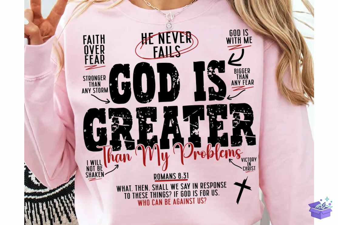 Christian PNG Urban Faith Design - DTF & Süblimasyon Baskı Tasarımı (SVG, DXF, EPS, PNG) - detaylı önizleme 2