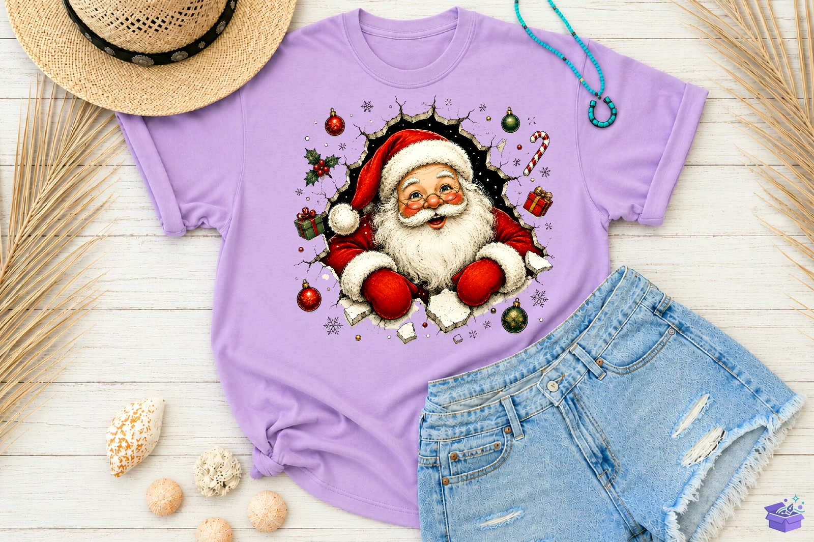 Santa Front Back Yılbaşı PNG - DTF & Süblimasyon Baskı Tasarımı (SVG, DXF, EPS, PNG) - detaylı önizleme 4