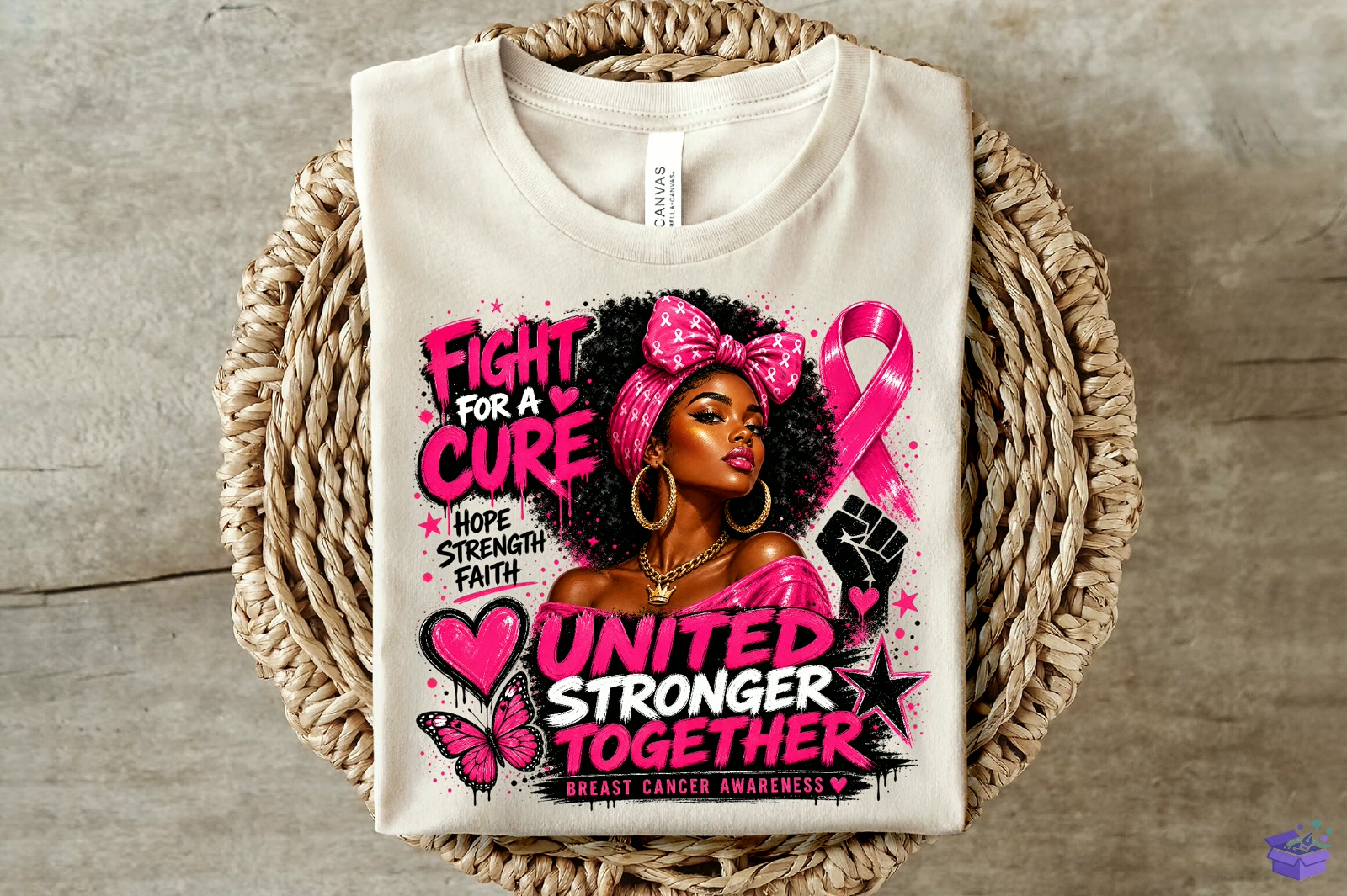 Black Queen Breast Cancer PNG - DTF & Süblimasyon Baskı Tasarımı (SVG, DXF, EPS, PNG) - detaylı önizleme 3