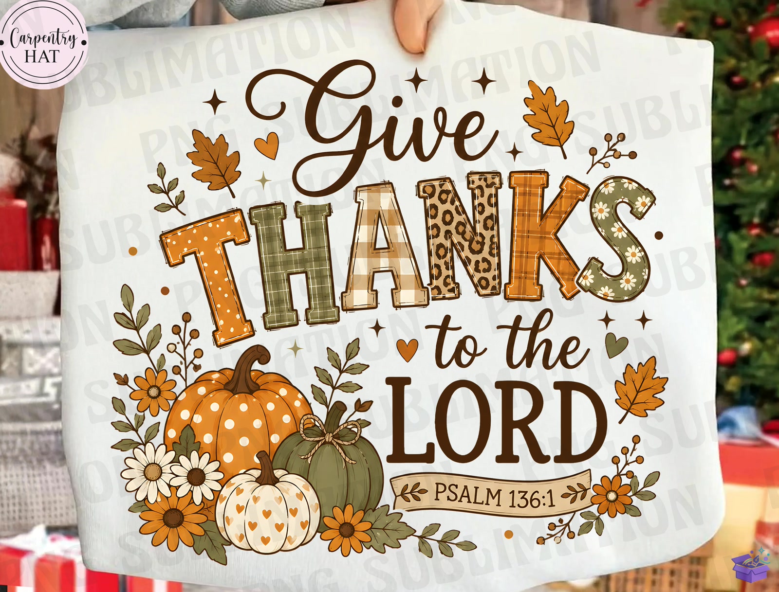 Christian Thanksgiving Süblimasyon Baskı - DTF & Süblimasyon Baskı Tasarımı (SVG, DXF, EPS, PNG) - DTF Baskı Tasarımları İndir (DXF, SVG, EPS)