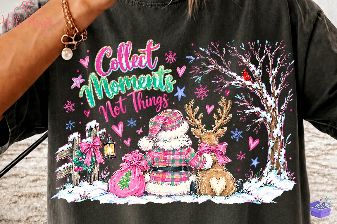 Collect Moments Yılbaşı Santa PNG - DTF & Süblimasyon Baskı Tasarımı (SVG, DXF, EPS, PNG) - detaylı önizleme 2