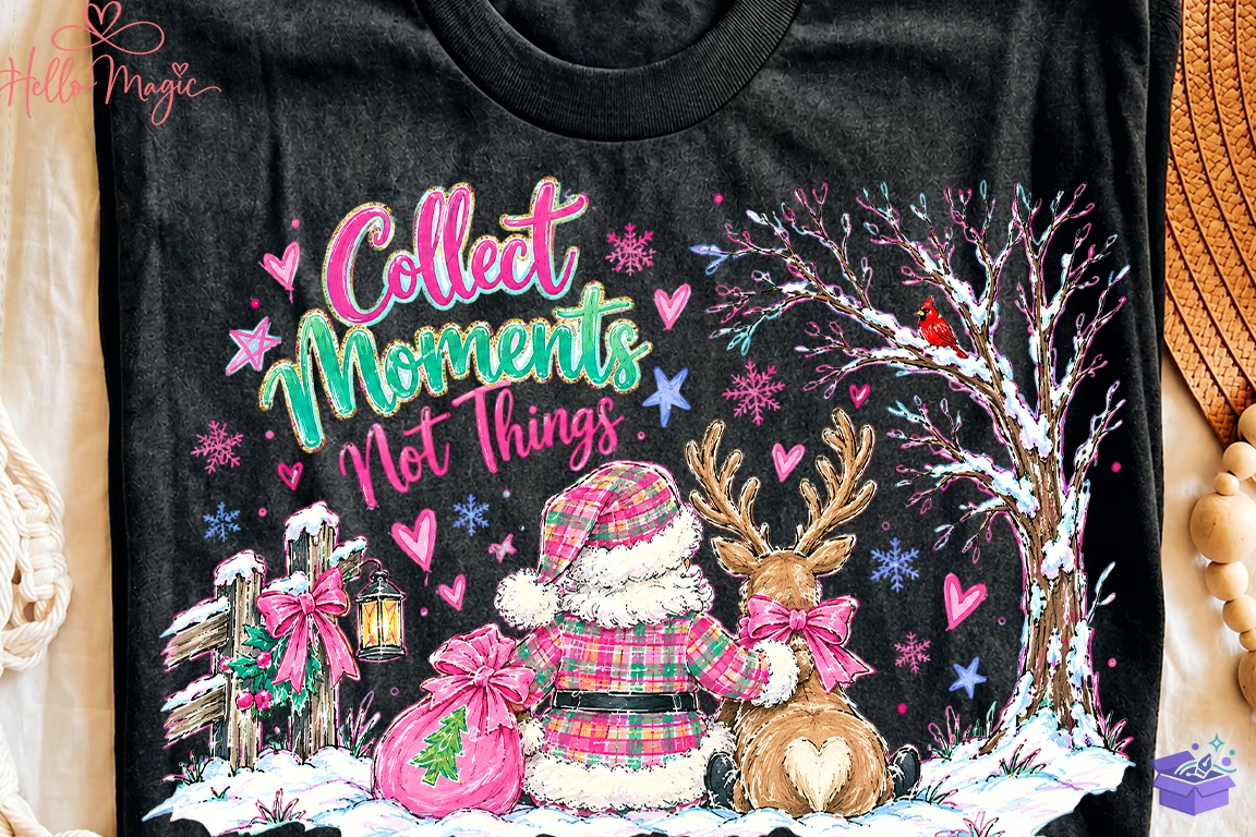 Collect Moments Yılbaşı Santa PNG - DTF & Süblimasyon Baskı Tasarımı (SVG, DXF, EPS, PNG) - detaylı önizleme 3