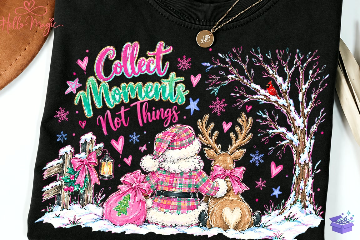 Collect Moments Yılbaşı Santa PNG - DTF & Süblimasyon Baskı Tasarımı (SVG, DXF, EPS, PNG) - detaylı önizleme 4