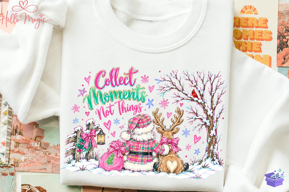 Collect Moments Yılbaşı Santa PNG - DTF & Süblimasyon Baskı Tasarımı (SVG, DXF, EPS, PNG) - detaylı önizleme 5
