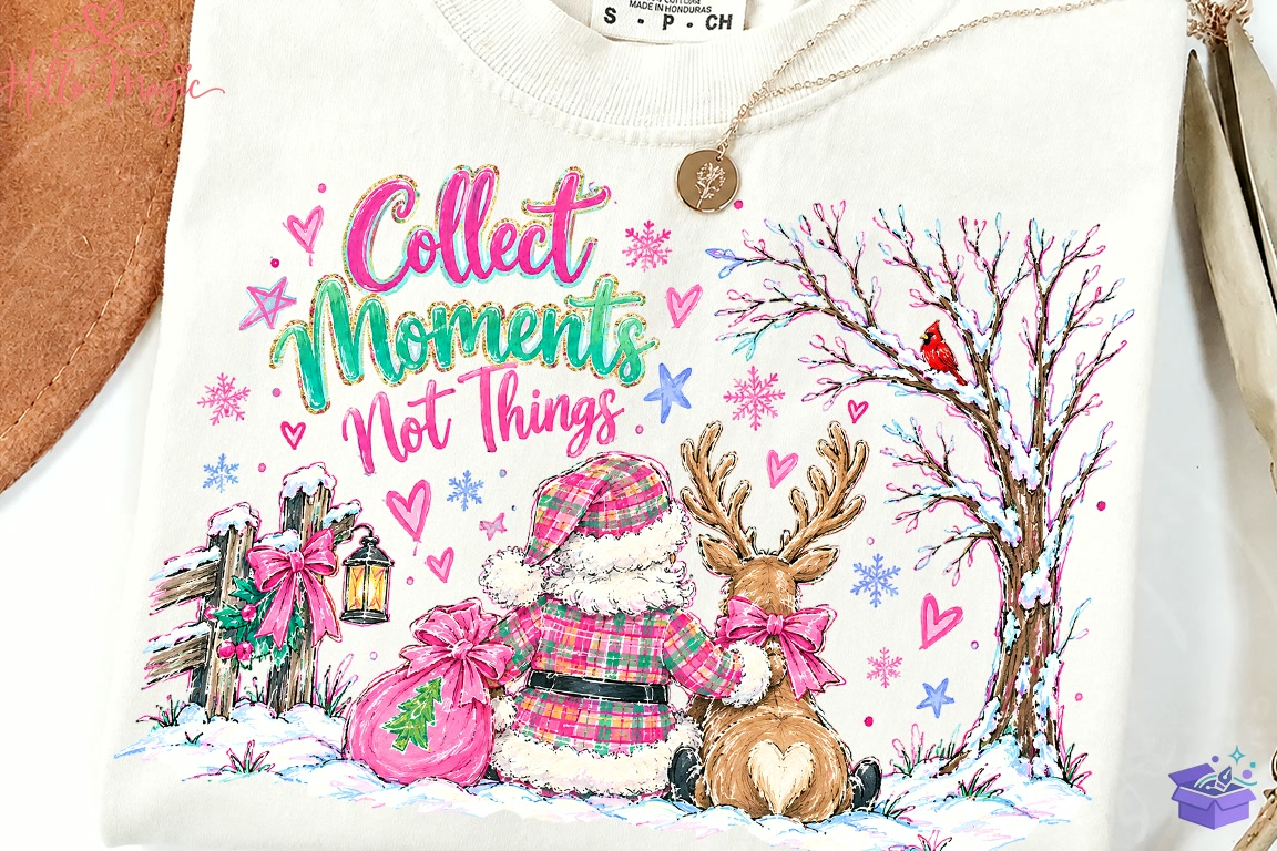 Collect Moments Yılbaşı Santa PNG - DTF & Süblimasyon Baskı Tasarımı (SVG, DXF, EPS, PNG) - detaylı önizleme 6