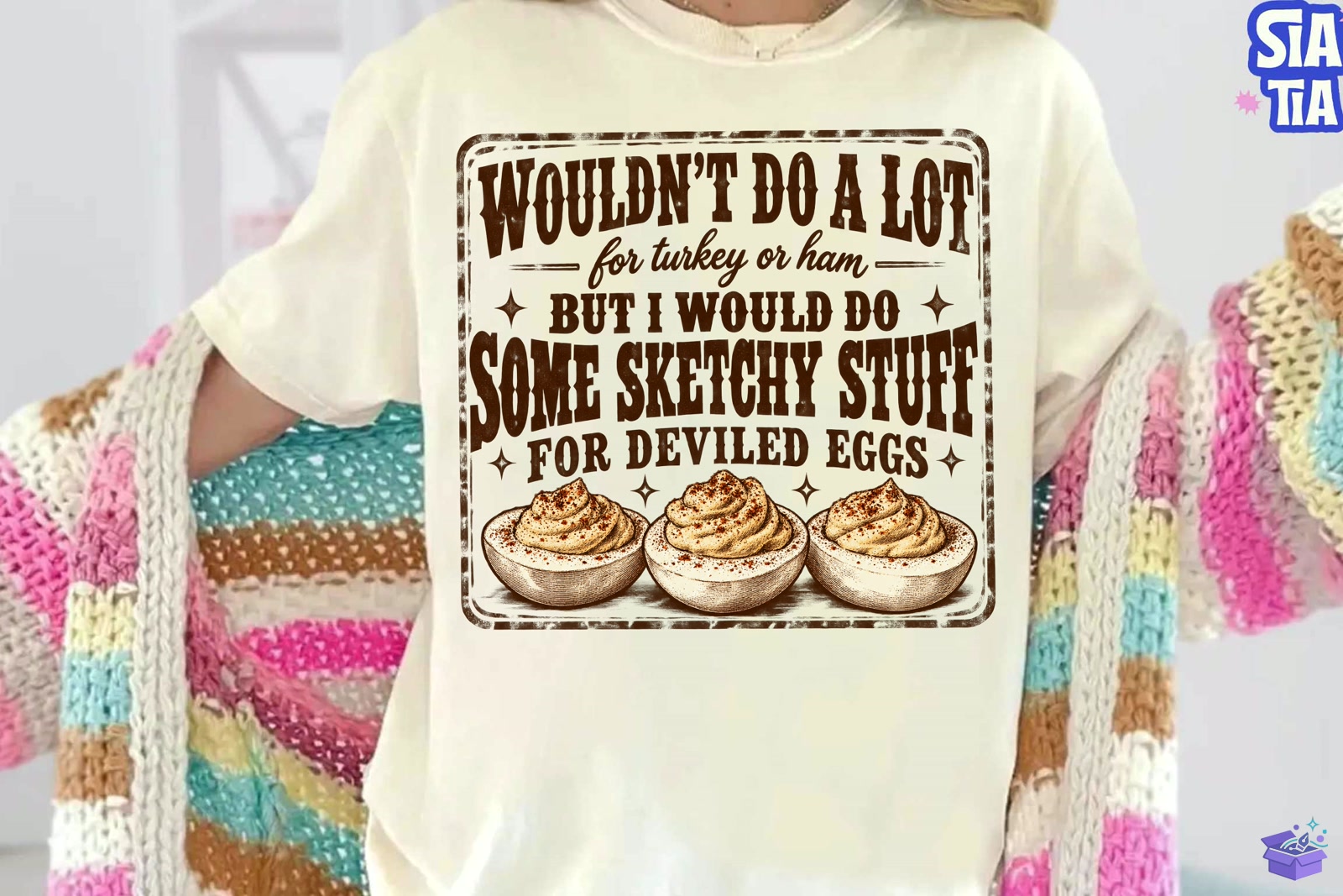 Sketchy Deviled Eggs PNG Süblimasyon Baskı Des - DTF & Süblimasyon Baskı Tasarımı (SVG, DXF, EPS, PNG) - detaylı önizleme 3
