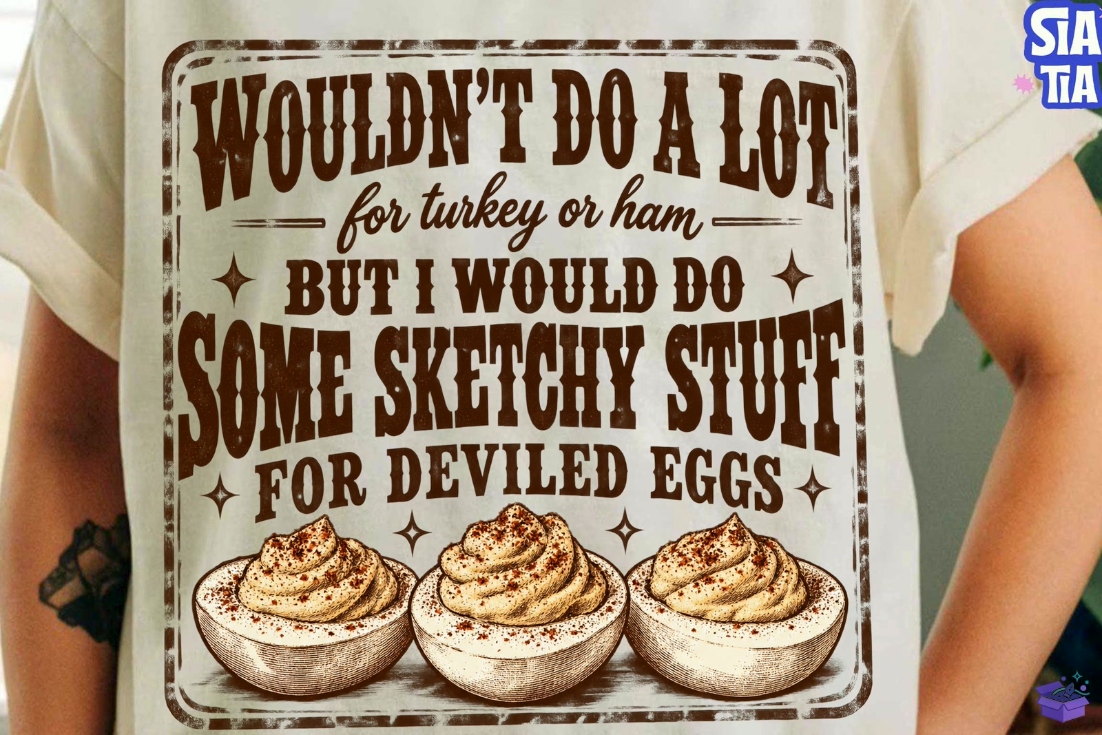 Sketchy Deviled Eggs PNG Süblimasyon Baskı Des - DTF & Süblimasyon Baskı Tasarımı (SVG, DXF, EPS, PNG) - detaylı önizleme 4