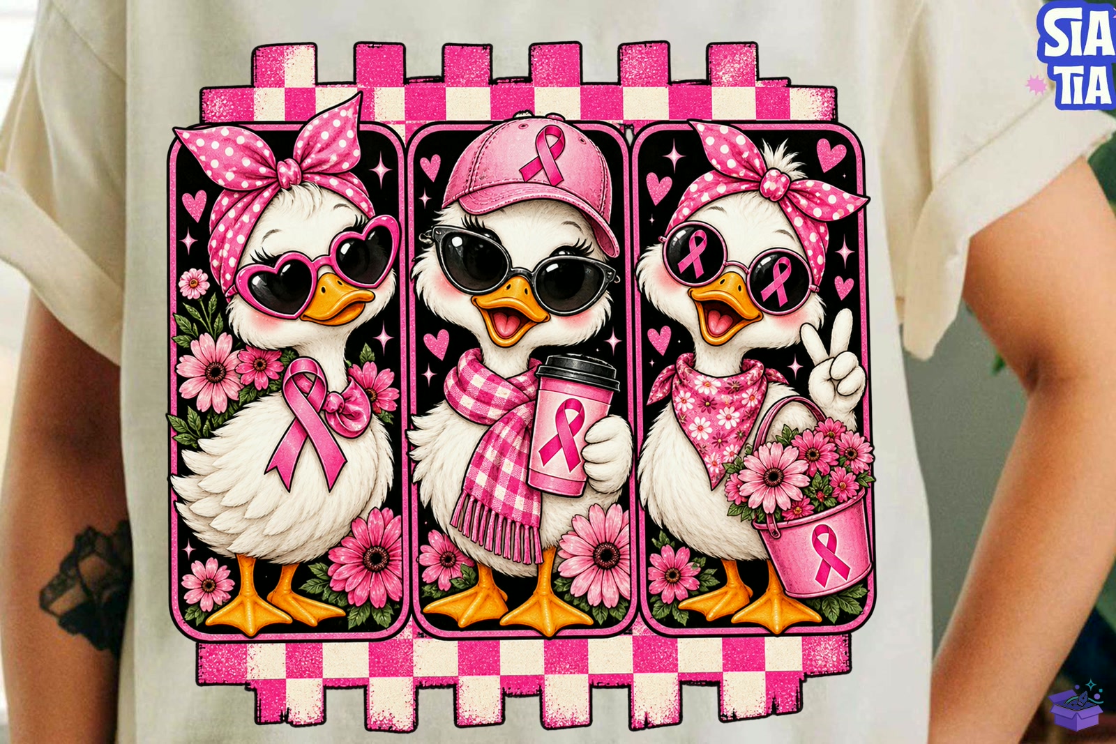 Breast Cancer Awareness Duck PNG Sublima - DTF & Süblimasyon Baskı Tasarımı (SVG, DXF, EPS, PNG) - DTF Baskı Tasarımları İndir (DXF, SVG, EPS)