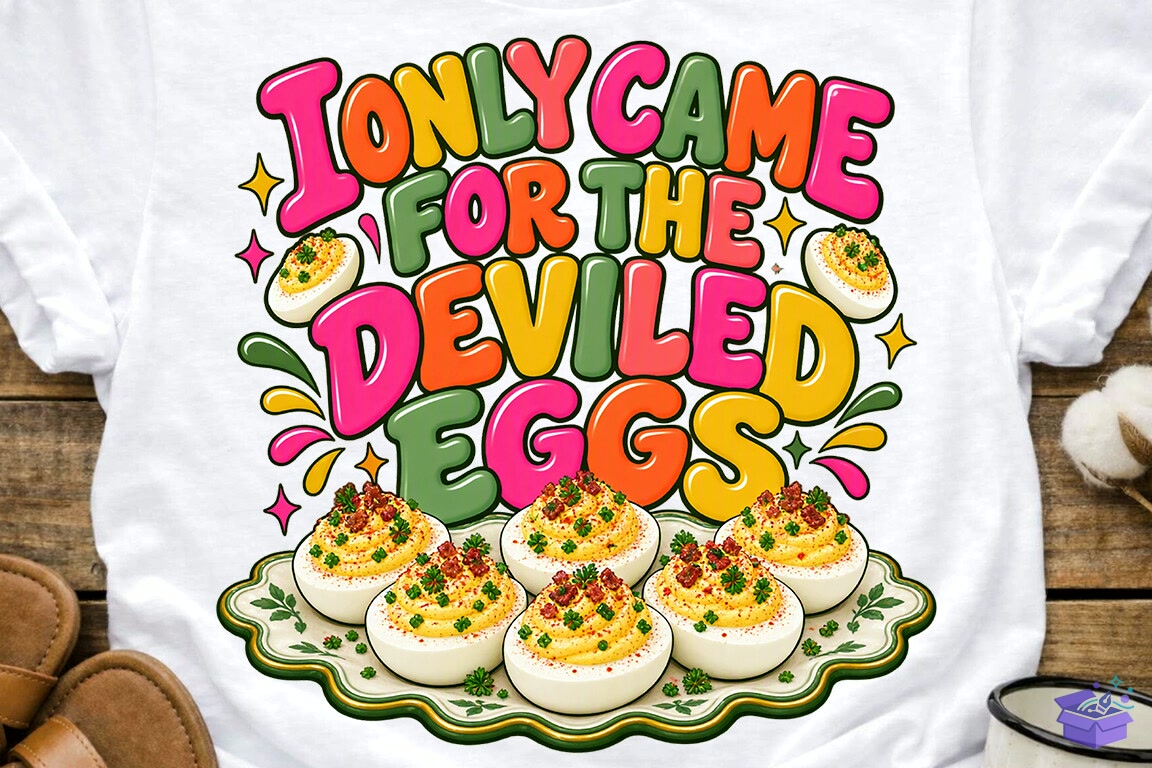 Funny Deviled Egg Thanksgiving PNG - DTF & Süblimasyon Baskı Tasarımı (SVG, DXF, EPS, PNG) - detaylı önizleme 6