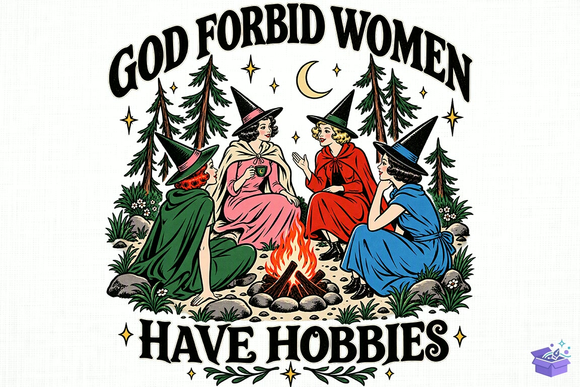 Women Have Hobbies Cadılar Bayramı PNG - DTF & Süblimasyon Baskı Tasarımı (SVG, DXF, EPS, PNG) - detaylı önizleme 5