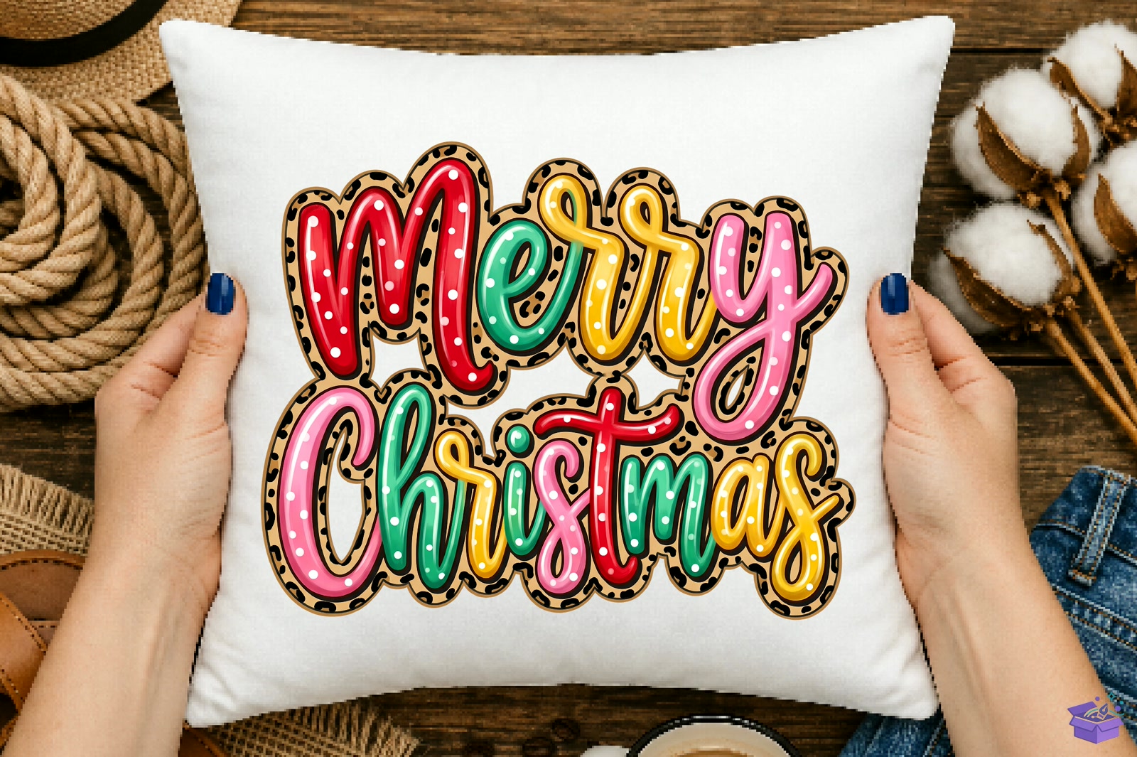 Merry Yılbaşı PNG Preppy Leopard - DTF & Süblimasyon Baskı Tasarımı (SVG, DXF, EPS, PNG) - detaylı önizleme 5