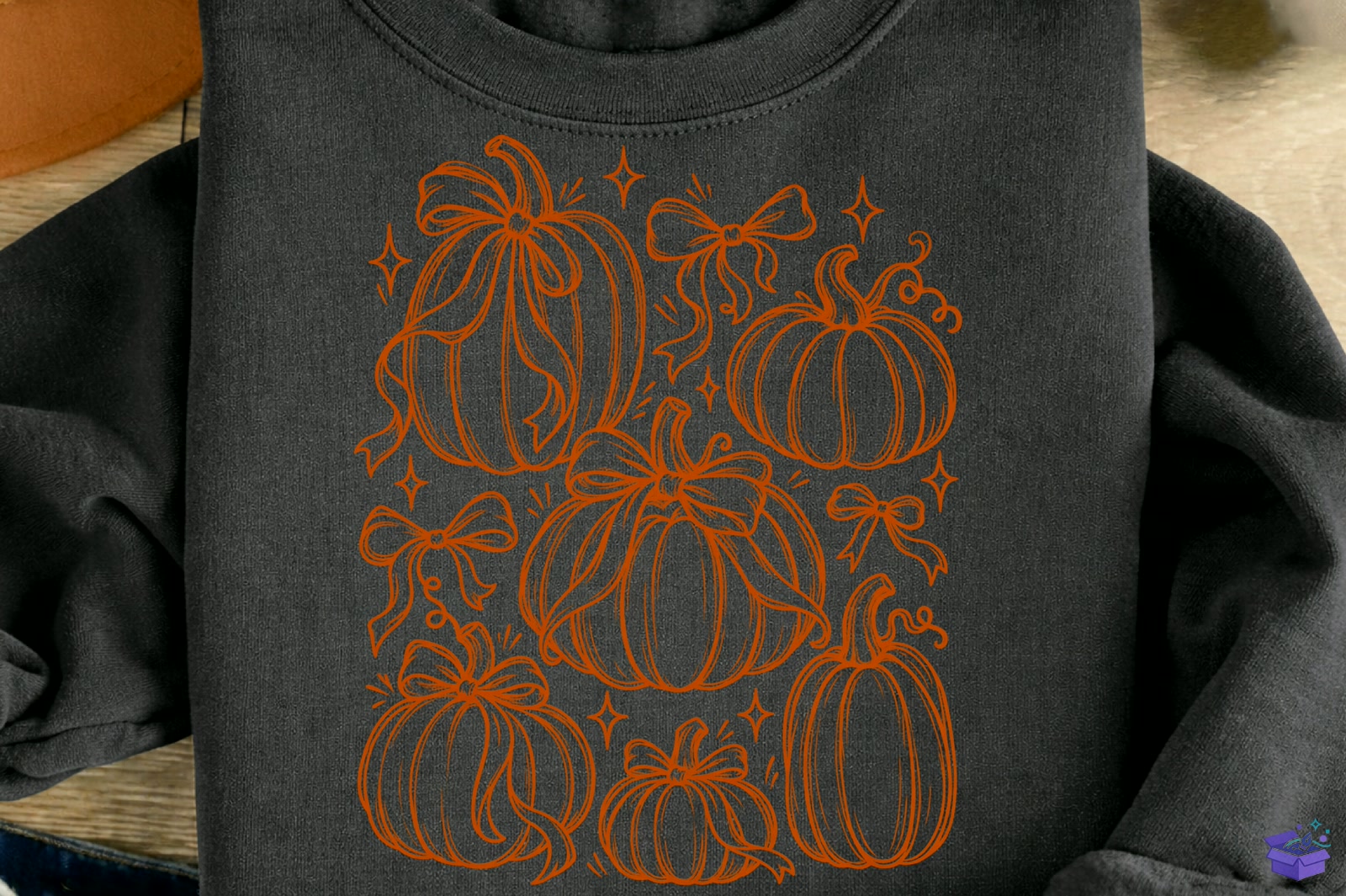 Boho Fall Pumpkin Bow Autumn Cadılar Bayramı - DTF & Süblimasyon Baskı Tasarımı (SVG, DXF, EPS, PNG) - detaylı önizleme 6