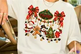 "Merry Christmas" Fiyonklu Coquette Çelenk Tasarımı - DTF & Süblimasyon Baskı Tasarımı (PNG) - detaylı önizleme 2