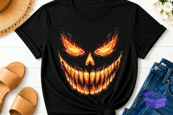 Flaming Evil Smile Cadılar Bayramı Horror PNG - DTF & Süblimasyon Baskı Tasarımı (SVG, DXF, EPS, PNG) - DTF Baskı Tasarımları İndir (DXF, SVG, EPS)