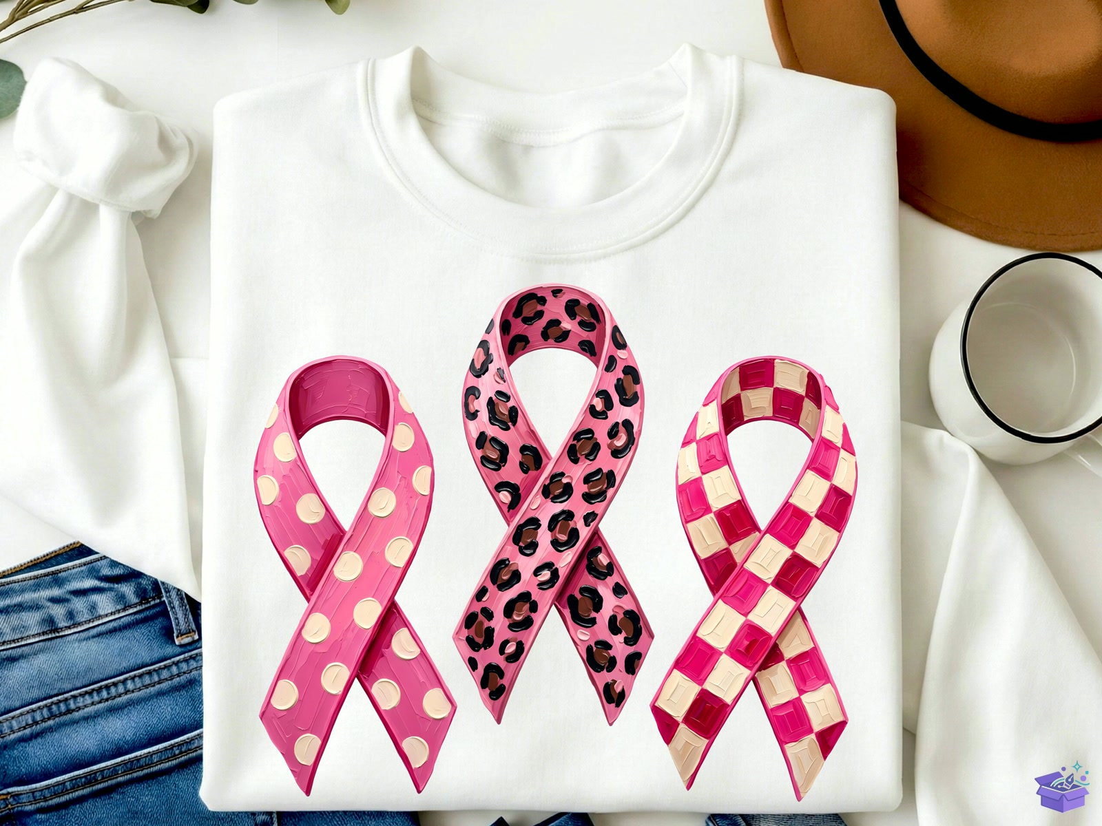 Breast Cancer Awareness Ribbon PNG - DTF & Süblimasyon Baskı Tasarımı (SVG, DXF, EPS, PNG) - detaylı önizleme 2