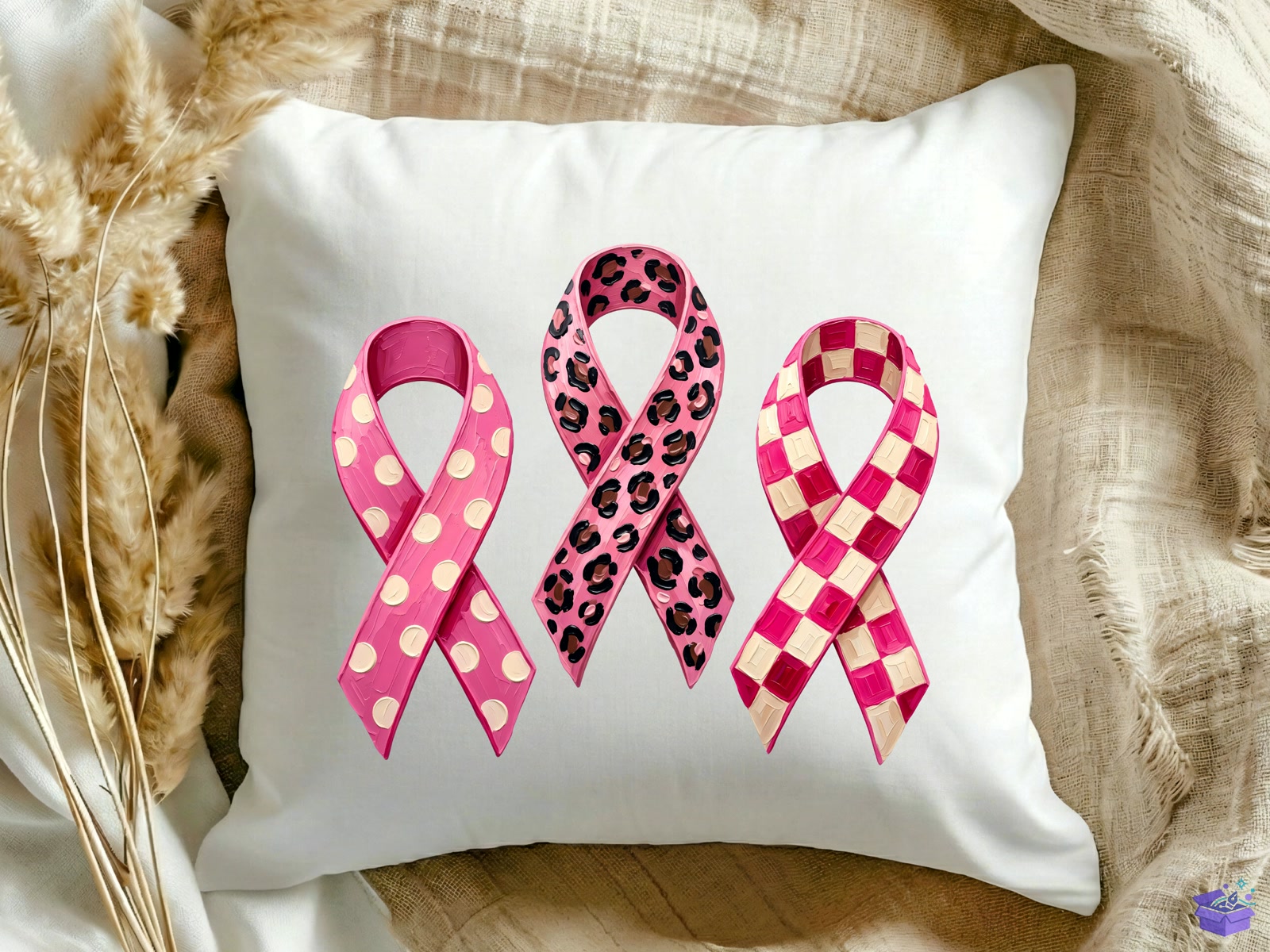 Breast Cancer Awareness Ribbon PNG - DTF & Süblimasyon Baskı Tasarımı (SVG, DXF, EPS, PNG) - detaylı önizleme 3