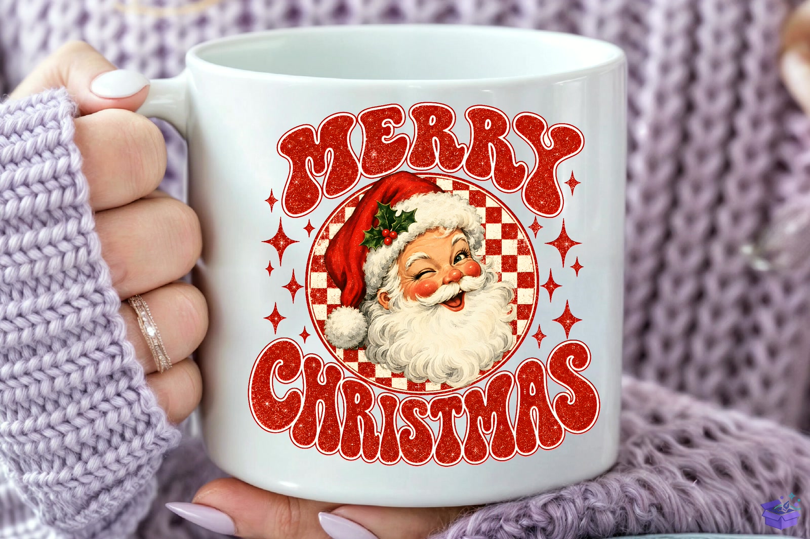 Vintage Merry Yılbaşı Santa PNG - DTF & Süblimasyon Baskı Tasarımı (SVG, DXF, EPS, PNG) - detaylı önizleme 5