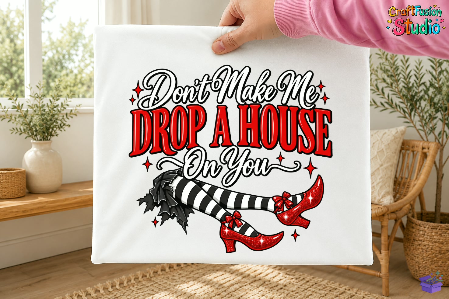 Drop a House On You Witch Legs PNG - DTF & Süblimasyon Baskı Tasarımı (SVG, DXF, EPS, PNG) - DTF Baskı Tasarımları İndir (DXF, SVG, EPS)