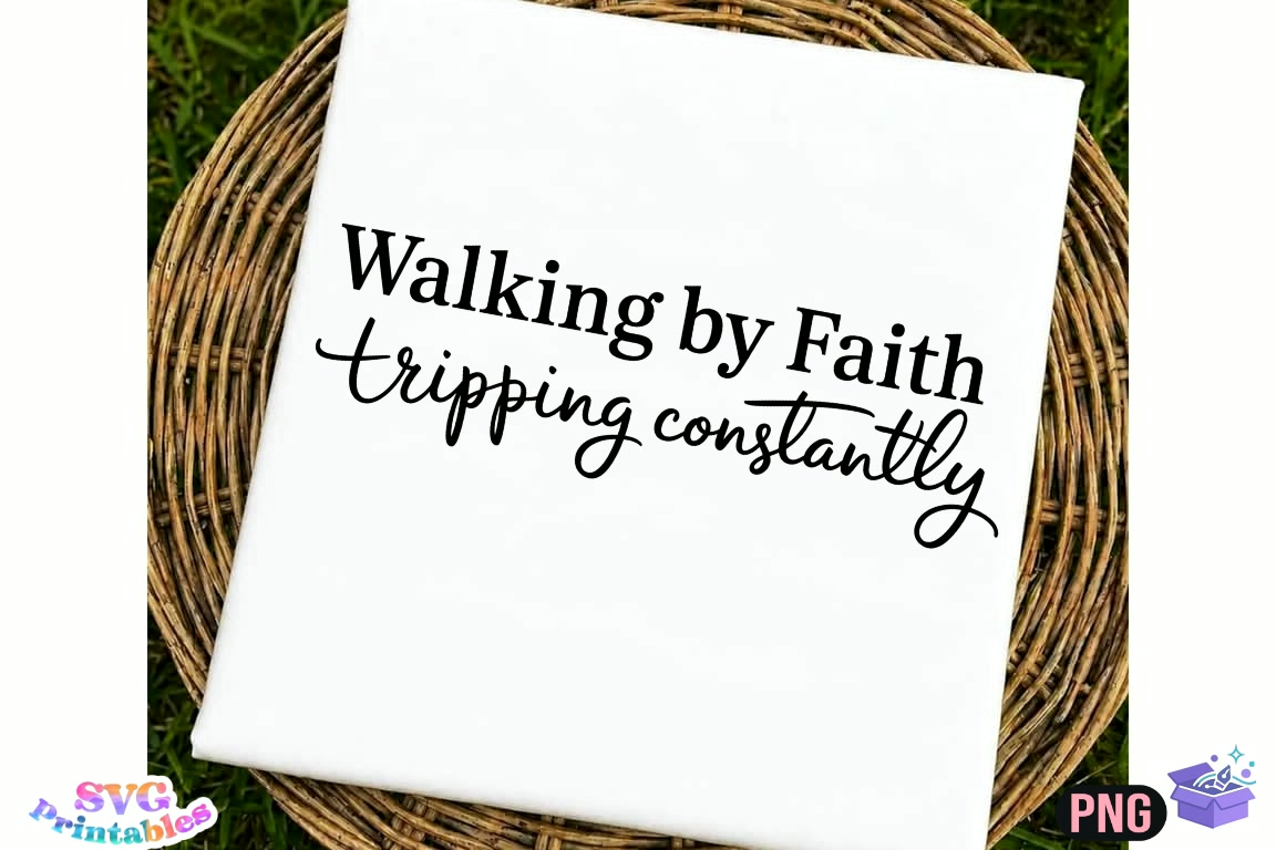 Funny Christian Shirt Png Walking By - DTF & Süblimasyon Baskı Tasarımı (SVG, DXF, EPS, PNG) - detaylı önizleme 2