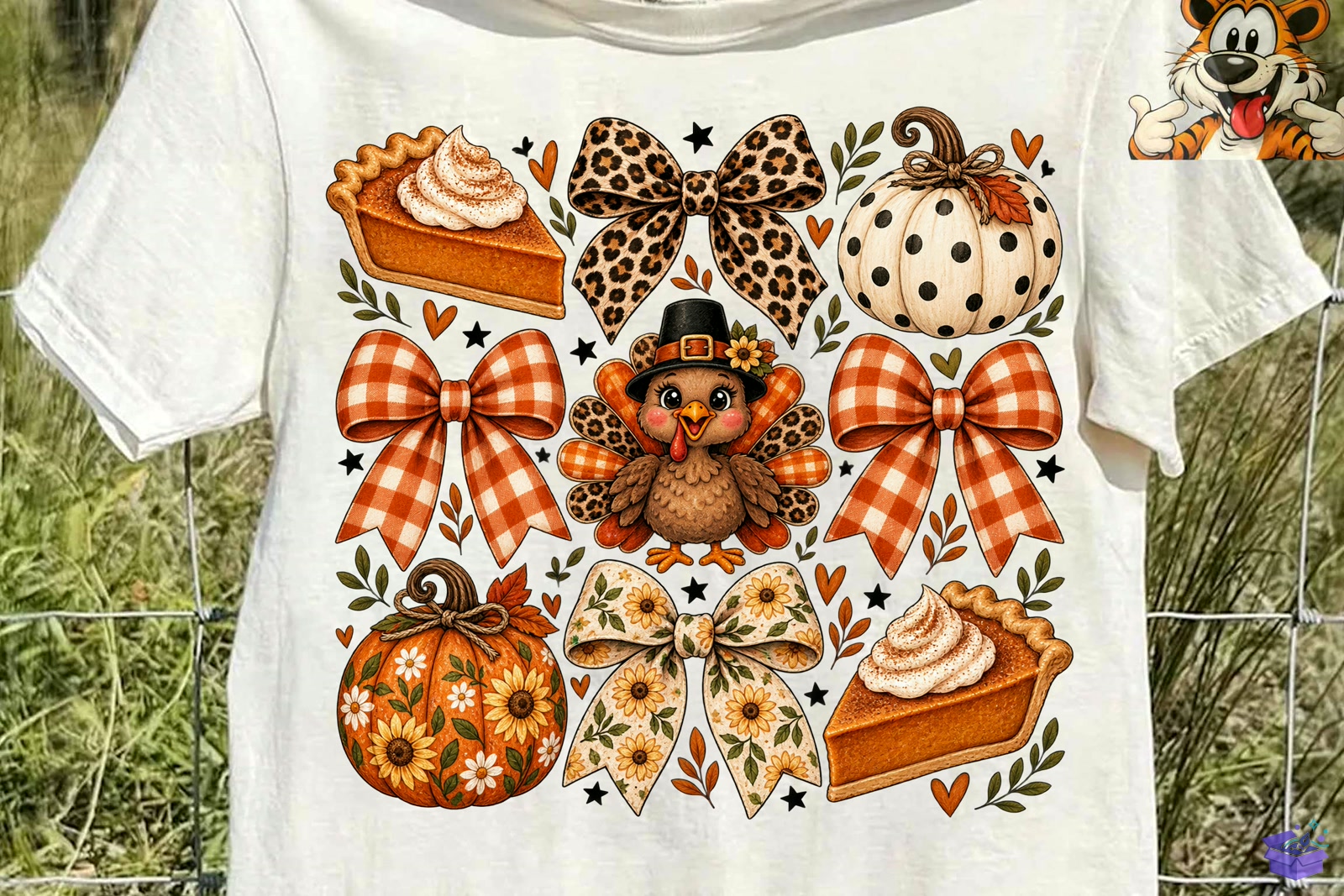 Fall Thanksgiving PNG Shirt Design Bundl - DTF & Süblimasyon Baskı Tasarımı (SVG, DXF, EPS, PNG) - detaylı önizleme 2