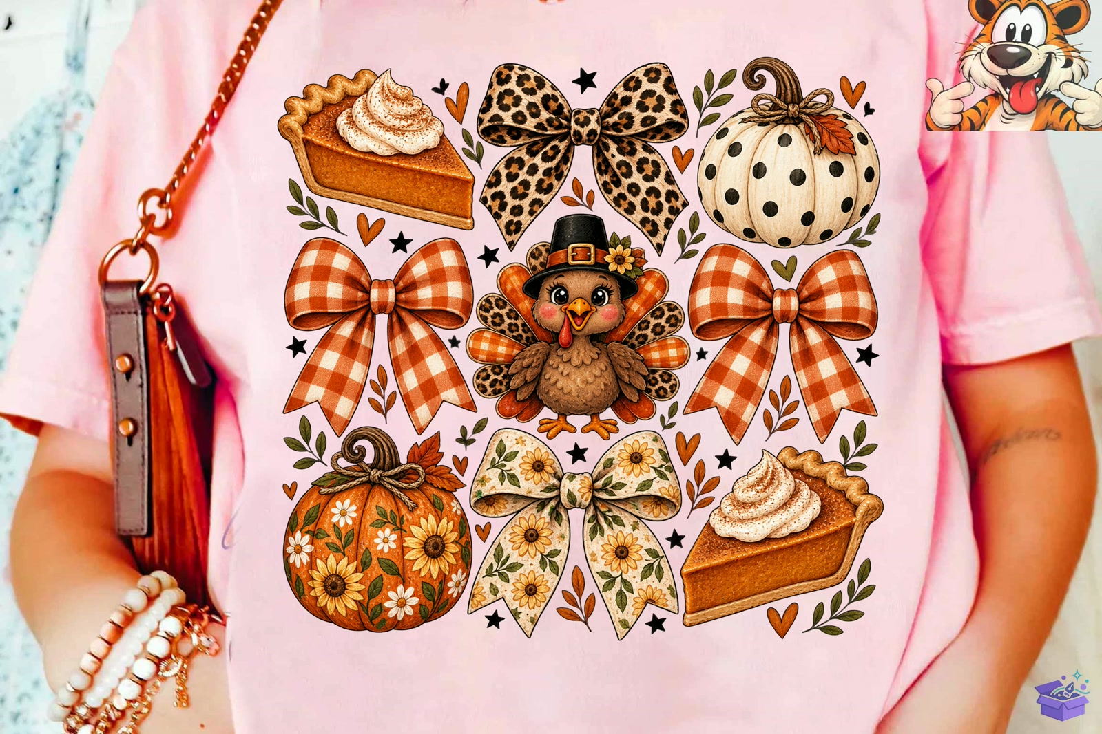 Fall Thanksgiving PNG Shirt Design Bundl - DTF & Süblimasyon Baskı Tasarımı (SVG, DXF, EPS, PNG) - detaylı önizleme 4