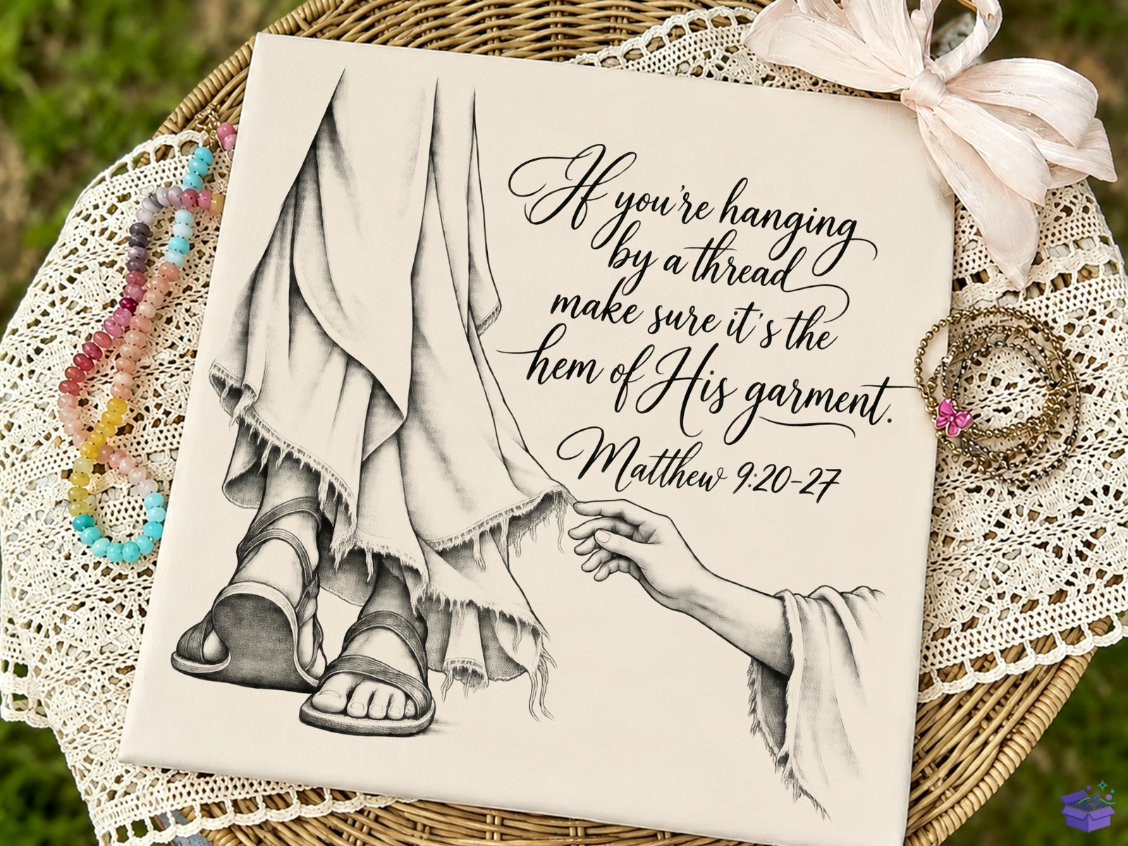 Matthew 9:20 27 Bible Verse PNG Sublimat - DTF & Süblimasyon Baskı Tasarımı (SVG, DXF, EPS, PNG) - detaylı önizleme 2