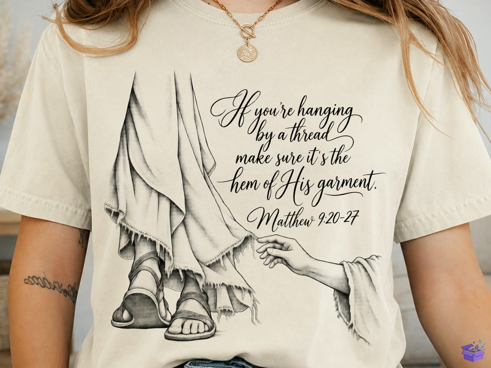 Matthew 9:20 27 Bible Verse PNG Sublimat - DTF & Süblimasyon Baskı Tasarımı (SVG, DXF, EPS, PNG) - detaylı önizleme 3