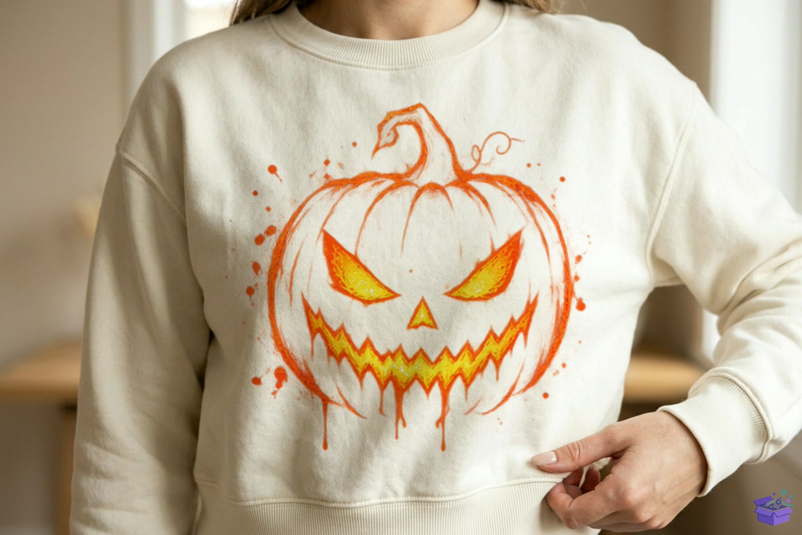 Spooky Pumpkin Cadılar Bayramı Png - DTF & Süblimasyon Baskı Tasarımı (SVG, DXF, EPS, PNG) - detaylı önizleme 3