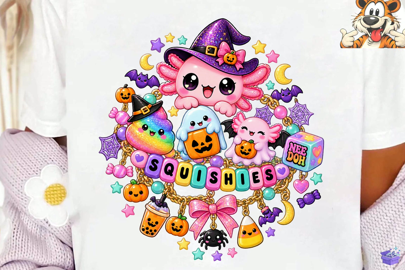 Squishy Cadılar Bayramı PNG Süblimasyon Baskı Design - DTF & Süblimasyon Baskı Tasarımı (SVG, DXF, EPS, PNG) - detaylı önizleme 3
