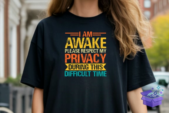 I Am Awake Funny Sarcastic Tshirt PNG - DTF & Süblimasyon Baskı Tasarımı (SVG, DXF, EPS, PNG) - detaylı önizleme 2