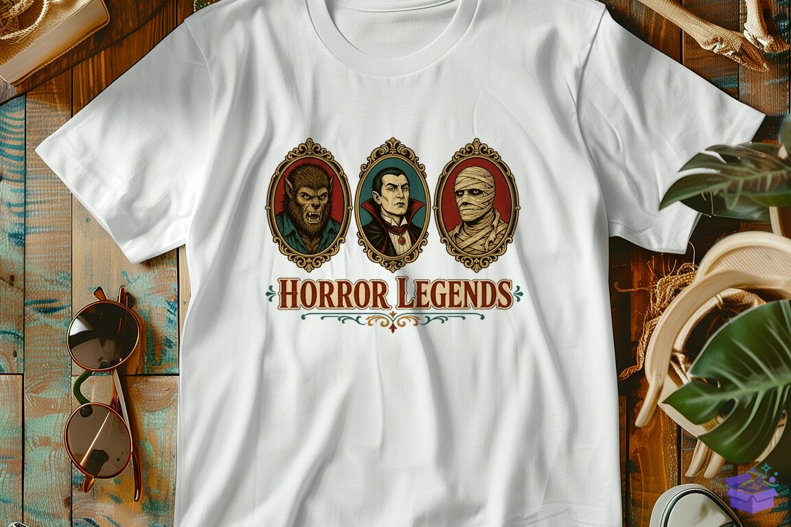 Vintage Horror Legends Monsters Retro PN - DTF & Süblimasyon Baskı Tasarımı (SVG, DXF, EPS, PNG) - detaylı önizleme 3