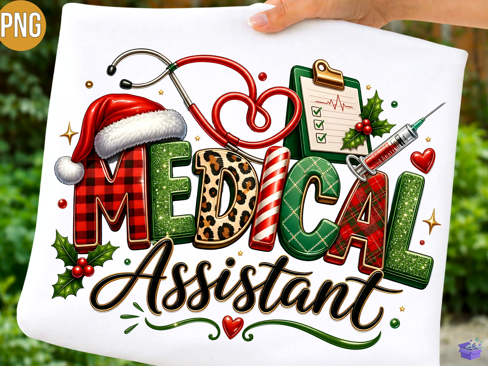 Medical Assistant Yılbaşı Nurse PNG - DTF & Süblimasyon Baskı Tasarımı (SVG, DXF, EPS, PNG) - DTF Baskı Tasarımları İndir (DXF, SVG, EPS)