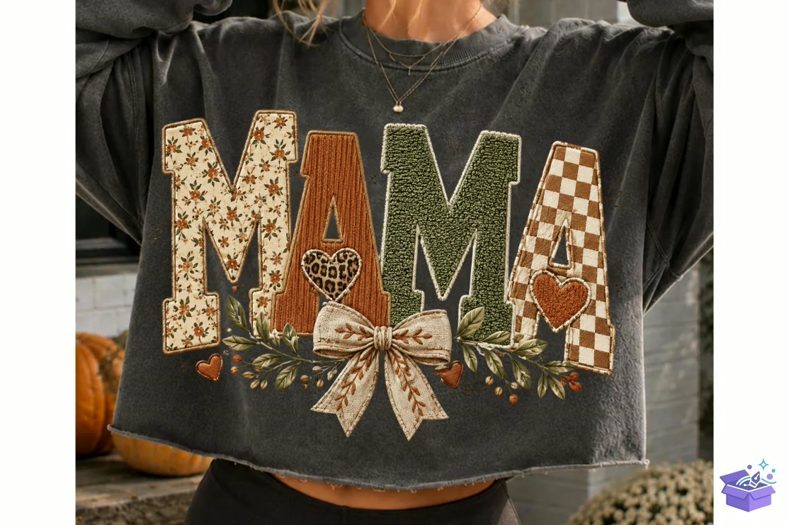 Faux Yarn Fall Mama PNG Autumn Mama PNG - Makine Nakış Deseni (SVG, DXF, EPS, PNG) - DTF Baskı Tasarımları İndir (DXF, SVG, EPS)