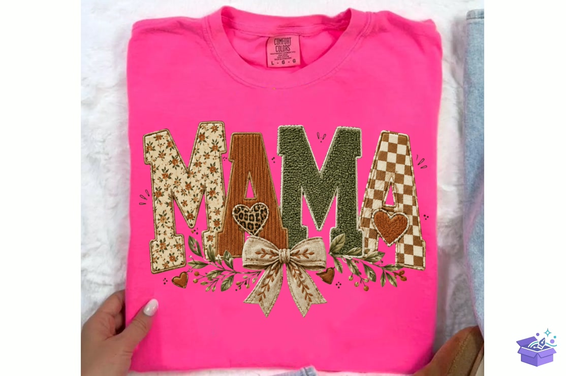 Faux Yarn Fall Mama PNG Autumn Mama PNG - Makine Nakış Deseni (SVG, DXF, EPS, PNG) - detaylı önizleme 5