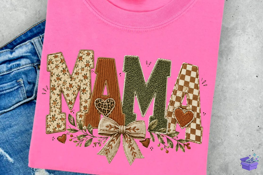 Faux Yarn Fall Mama PNG Autumn Mama PNG - Makine Nakış Deseni (SVG, DXF, EPS, PNG) - detaylı önizleme 6