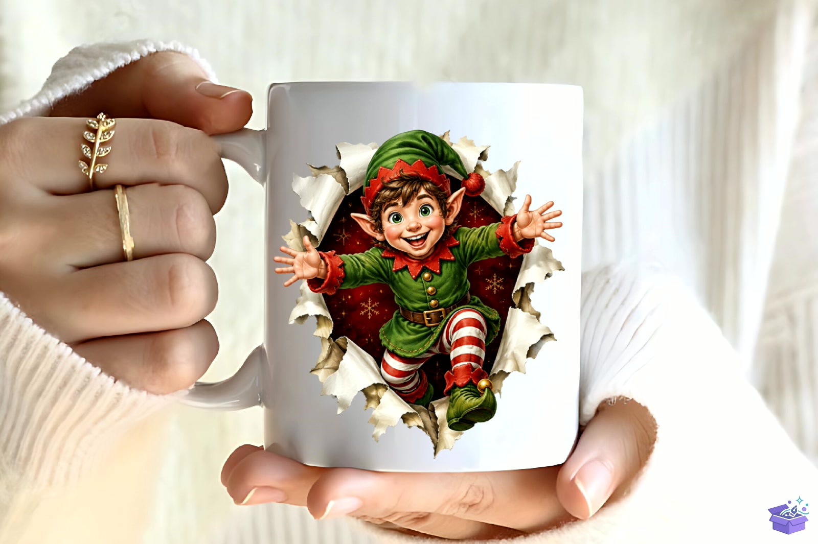 Elf Front Back Yılbaşı PNG - DTF & Süblimasyon Baskı Tasarımı (SVG, DXF, EPS, PNG) - detaylı önizleme 5