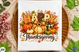 Örgü Görünümlü "Give Thanks" Şükran Günü Tasarımı - DTF & Süblimasyon Baskı Tasarımı (PNG) - detaylı önizleme 4
