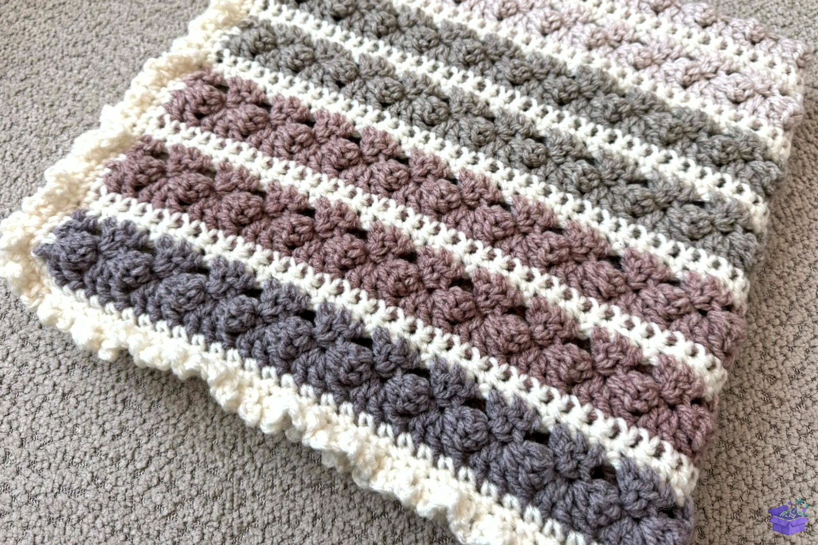 Blushing Blooms Baby Crochet Blanket - El İşi ve Kesim Dosyası (SVG, DXF, EPS, PNG) - detaylı önizleme 3