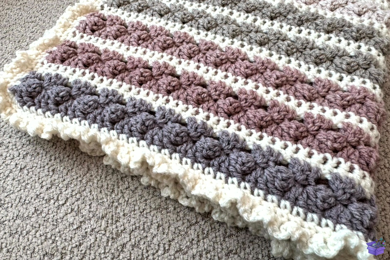 Blushing Blooms Baby Crochet Blanket - El İşi ve Kesim Dosyası (SVG, DXF, EPS, PNG) - detaylı önizleme 4