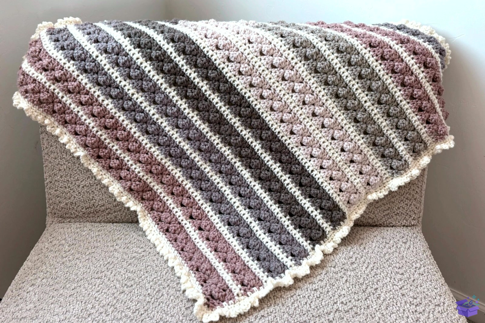 Blushing Blooms Baby Crochet Blanket - El İşi ve Kesim Dosyası (SVG, DXF, EPS, PNG) - detaylı önizleme 6