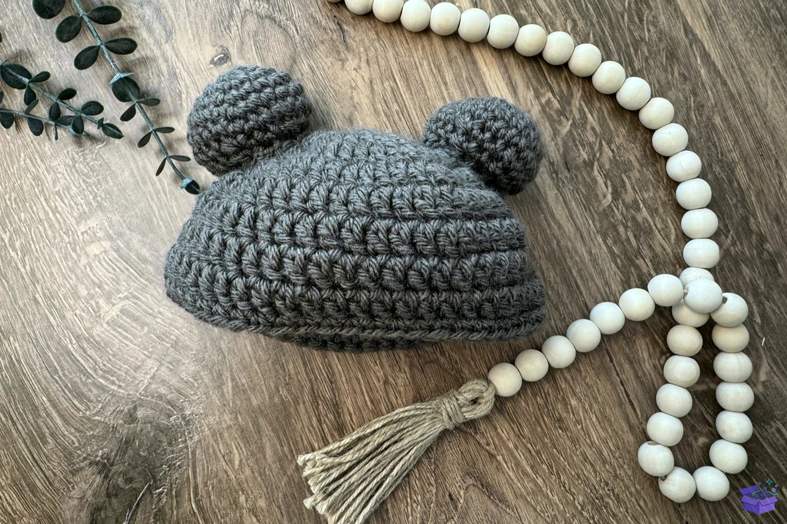 Baby Bear Crochet Beanie - El İşi ve Kesim Dosyası (SVG, DXF, EPS, PNG) - detaylı önizleme 2