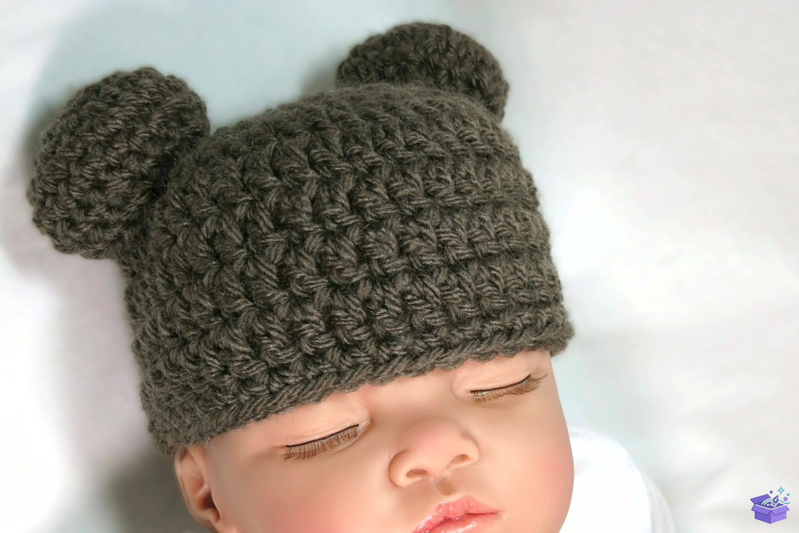 Baby Bear Crochet Beanie - El İşi ve Kesim Dosyası (SVG, DXF, EPS, PNG) - detaylı önizleme 3