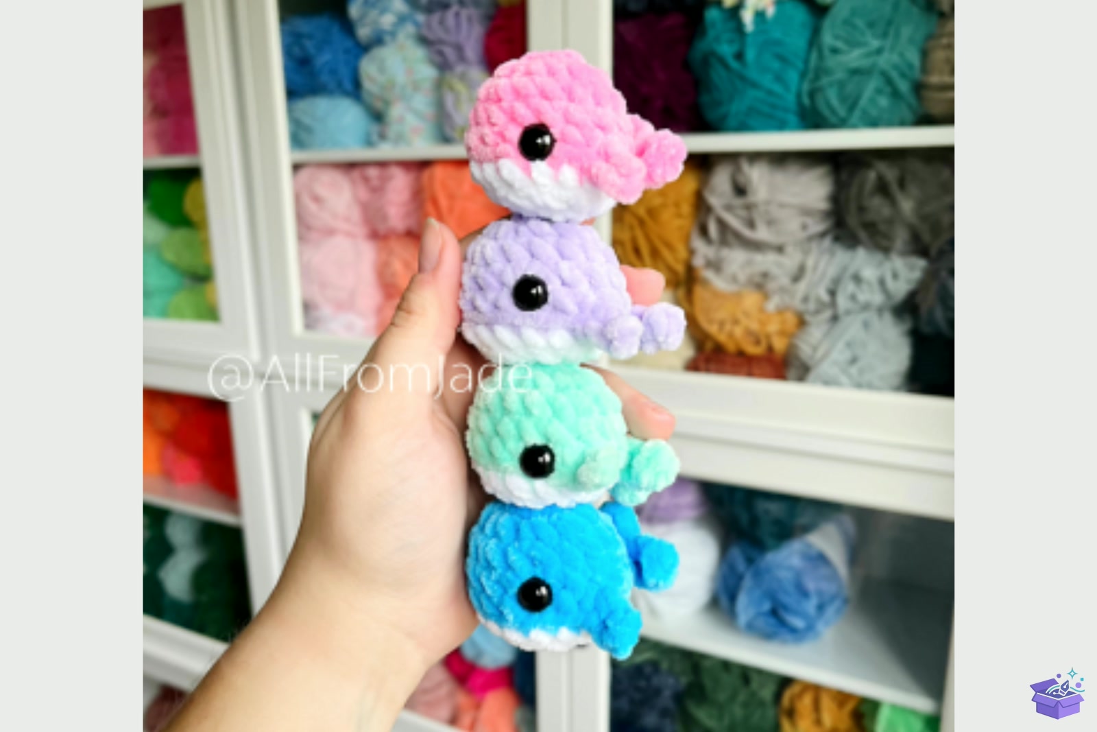 Cute Whale Amigurumi Crochet Desen - El İşi ve Kesim Dosyası (SVG, DXF, EPS, PNG) - detaylı önizleme 2